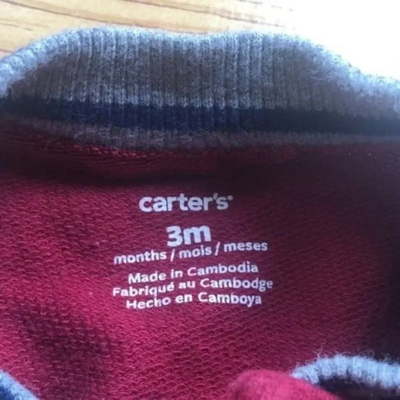 Baby‎ 3M Red & Blue Varsity Baseball Outfit Romper Infant Jumpsuit - Picture 5 of 5